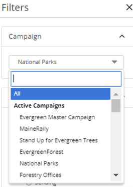 campaign filter